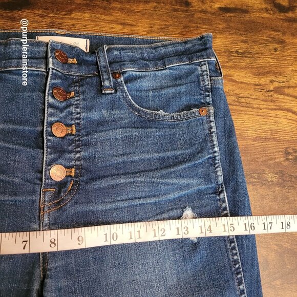Madewell Jeans 30 Skinny Button Fly 10" High Rise Rosecliff H6319 Tummy Control - Picture 8 of 12